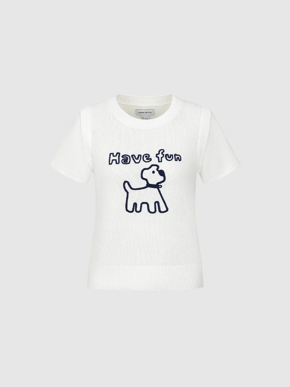 2 In 1 Contrast Knitted T-Shirts - Image 7