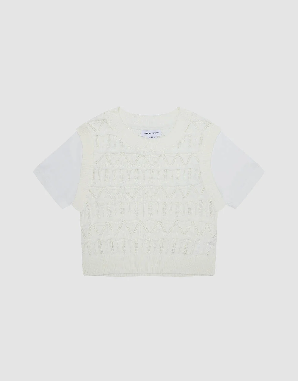 2 In 1 Crew Neck Knitted T-Shirt - Image 5