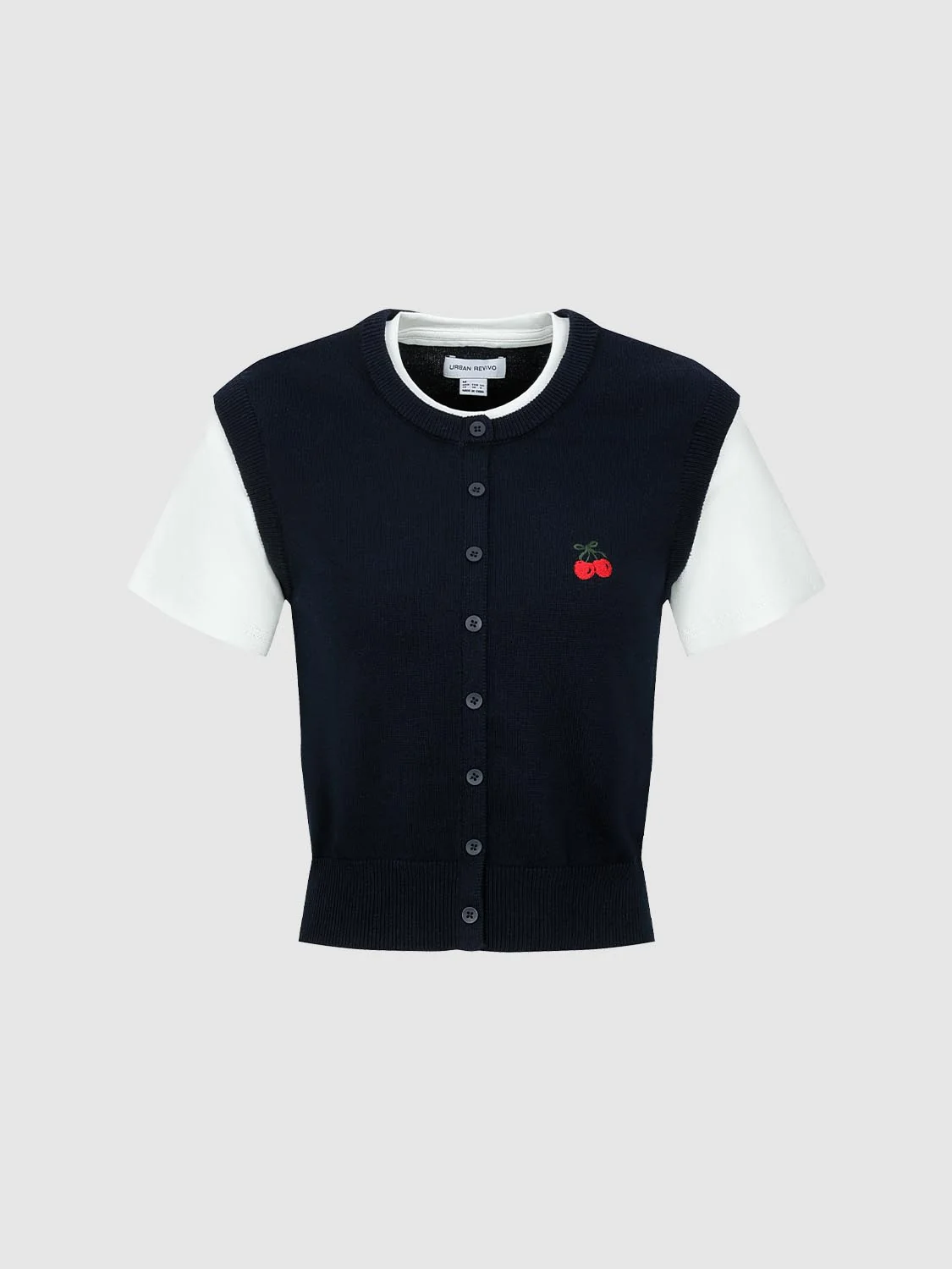 2 In 1 Embroidered Knitted T-Shirts - Image 4