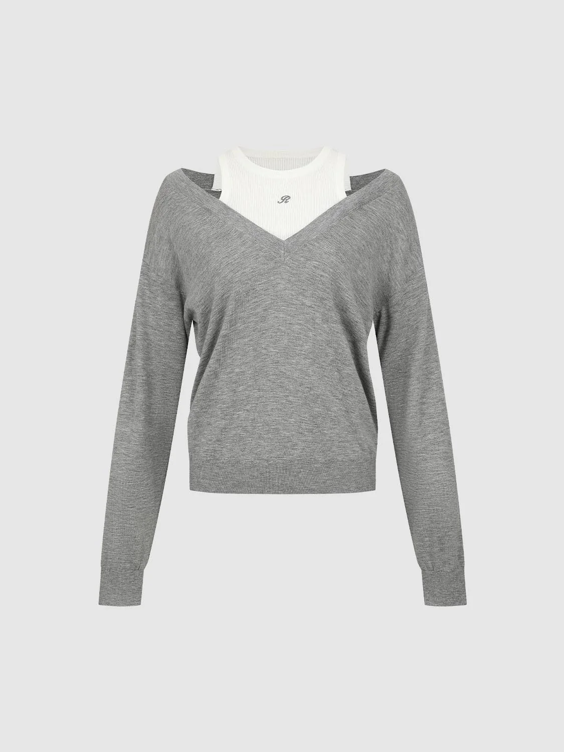 2 In 1 Long Sleeve Knitted T-Shirts - Image 7
