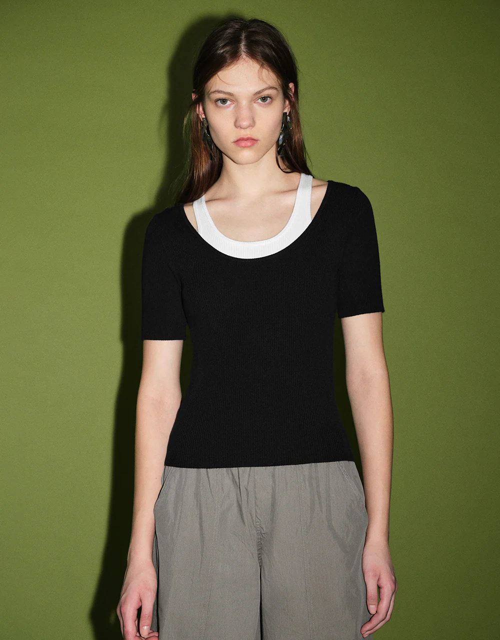 2 In 1 Skinny Knitted T-Shirt - Image 17