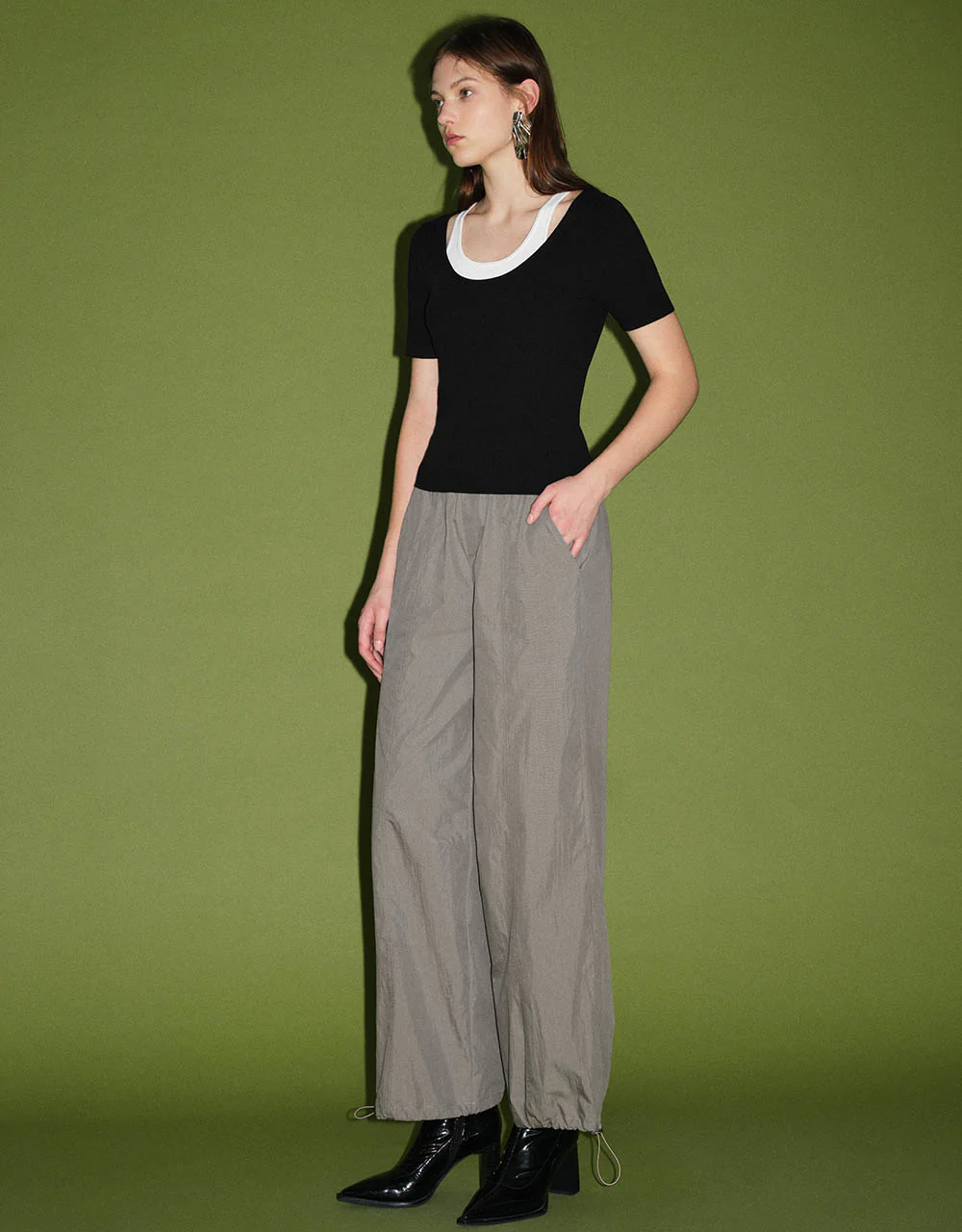2 In 1 Skinny Knitted T-Shirt - Image 23