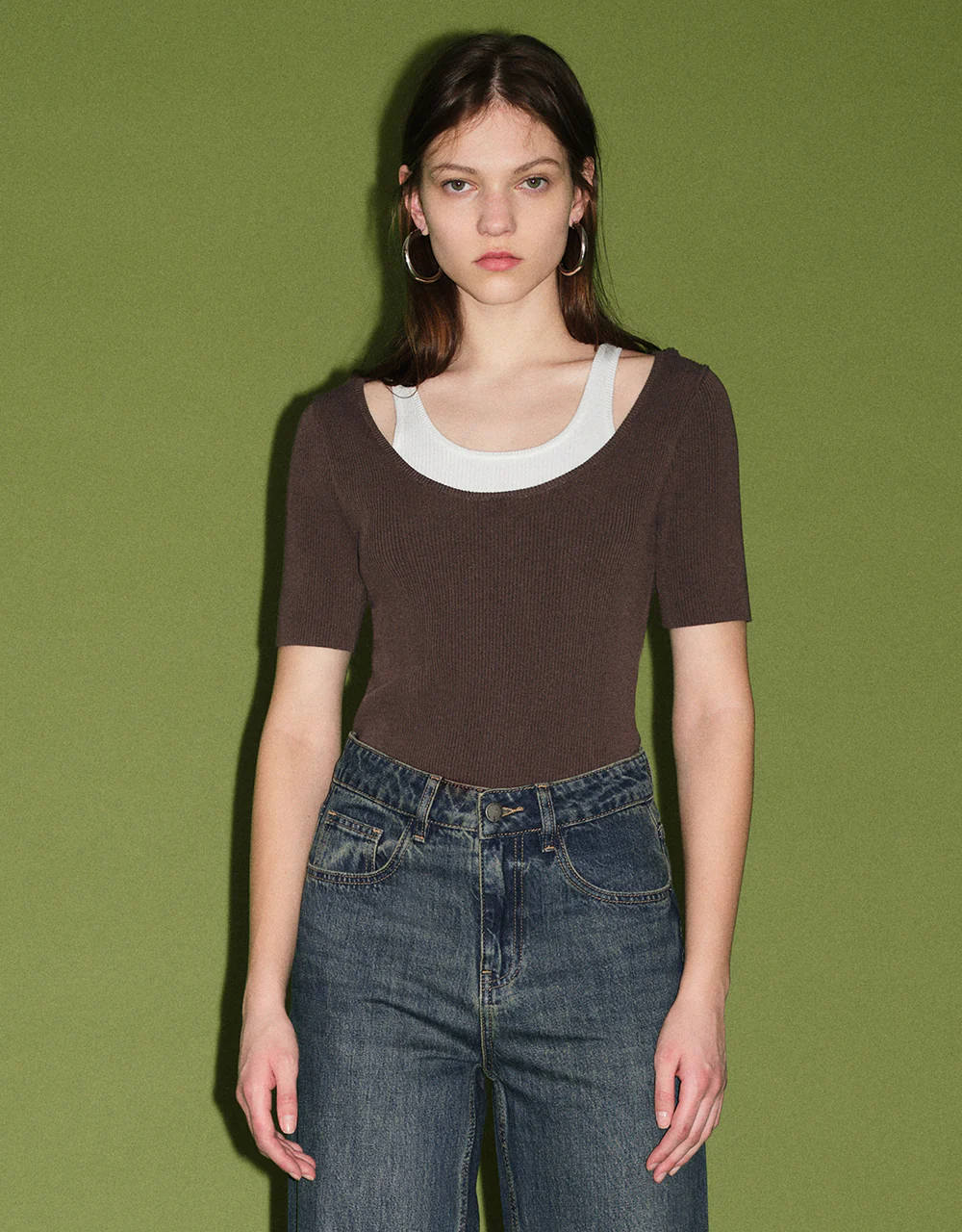2 In 1 Skinny Knitted T-Shirt - Image 26