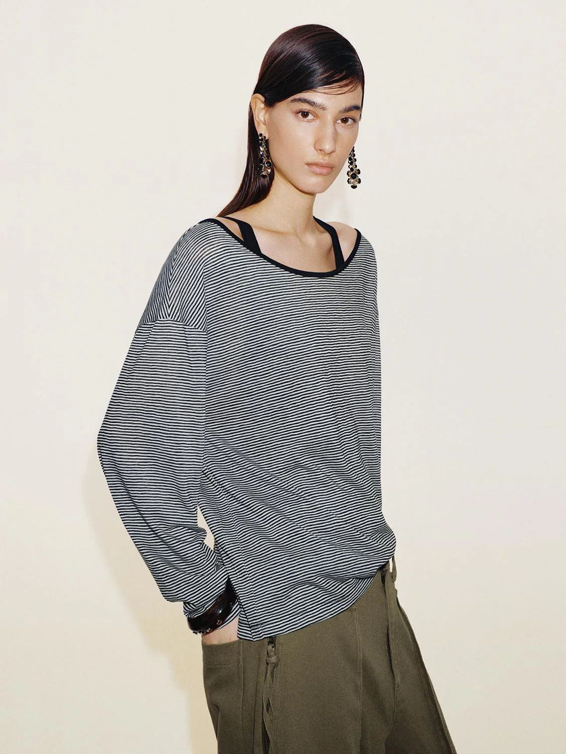 2 In 1 Striped Long Sleeve T-Shirts
