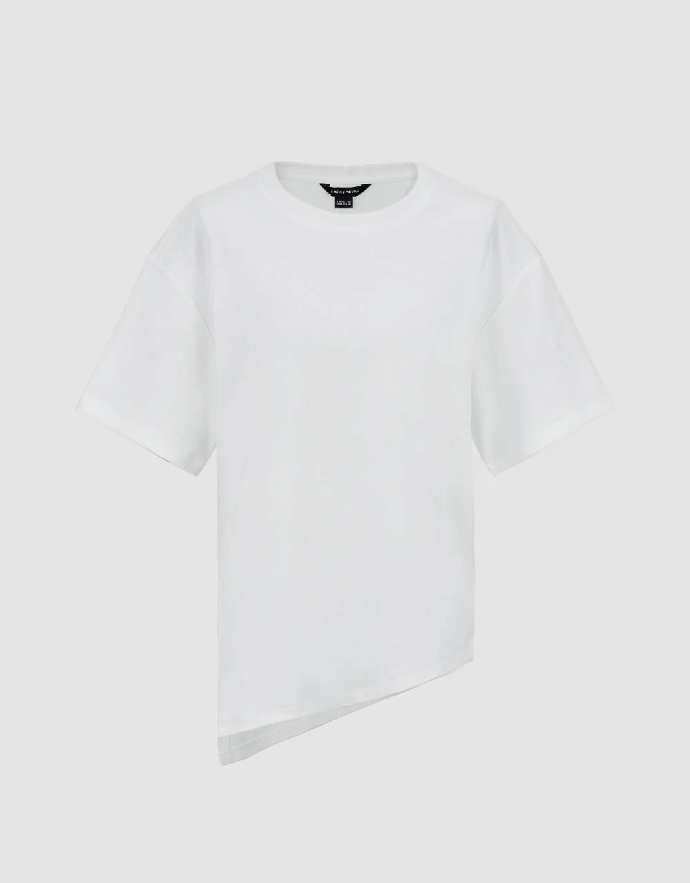 Asymmetric Hem Crew Neck Knitted T-Shirt - Image 18