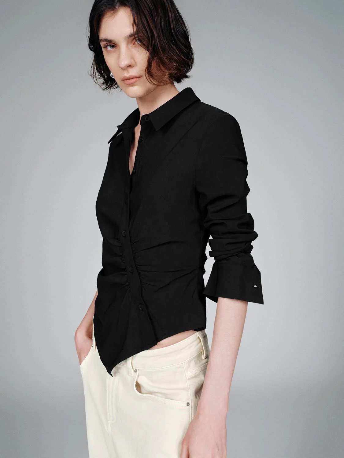 Asymmetric Slim Fit Shirts - Image 11