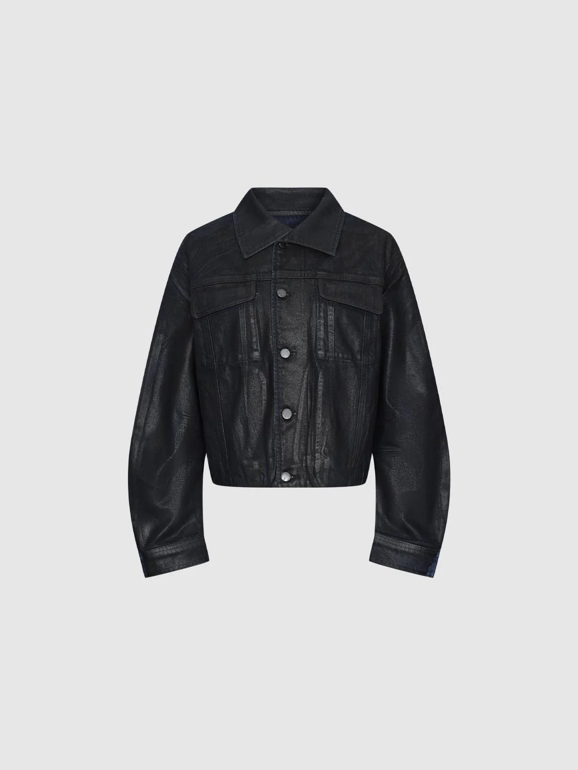 Balloon Sleeve Trucker Denim Jackets - Image 7