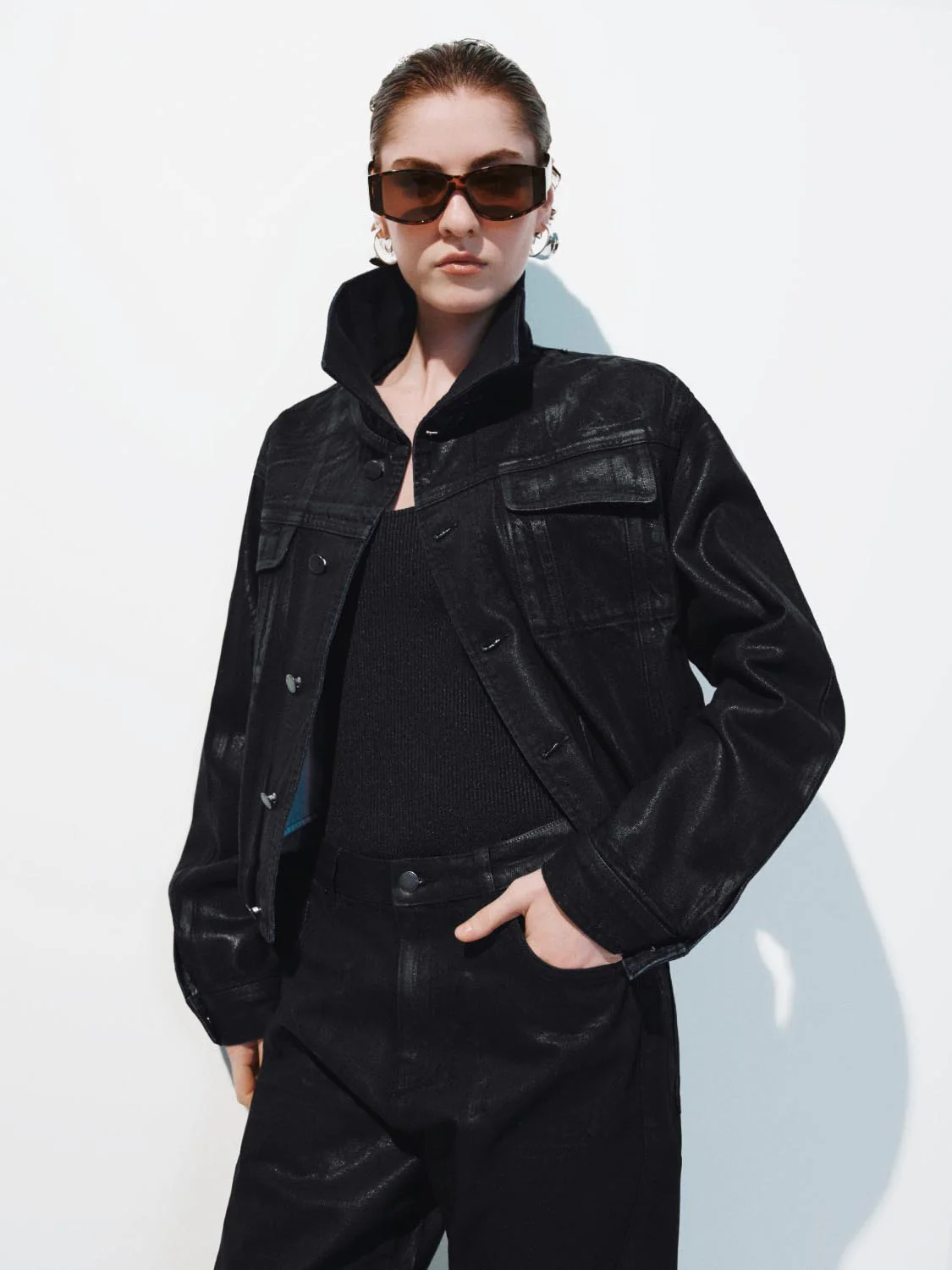 Balloon Sleeve Trucker Denim Jackets - Image 9