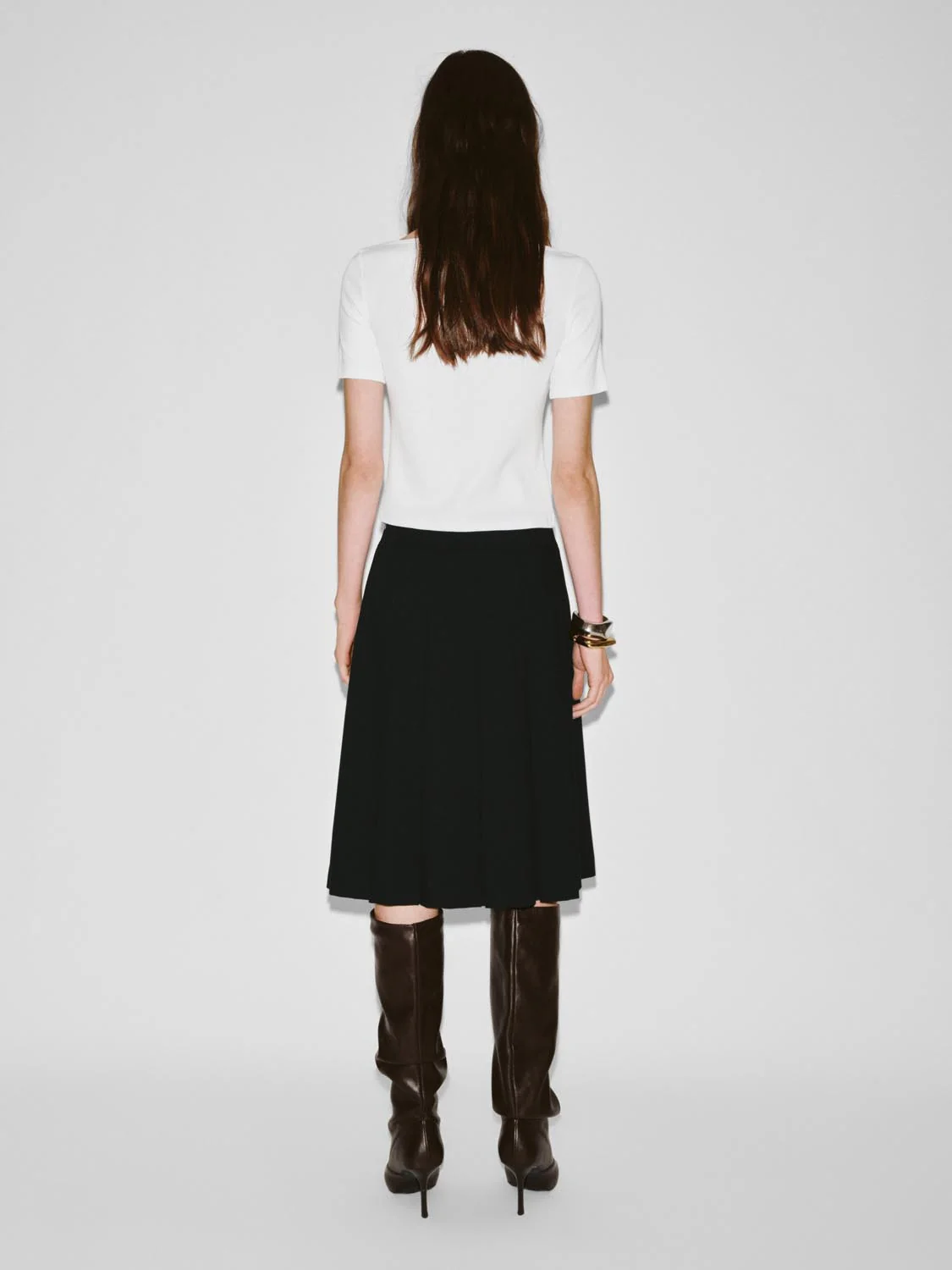 Belted Pleated A-Line Mini Skirts - Image 6