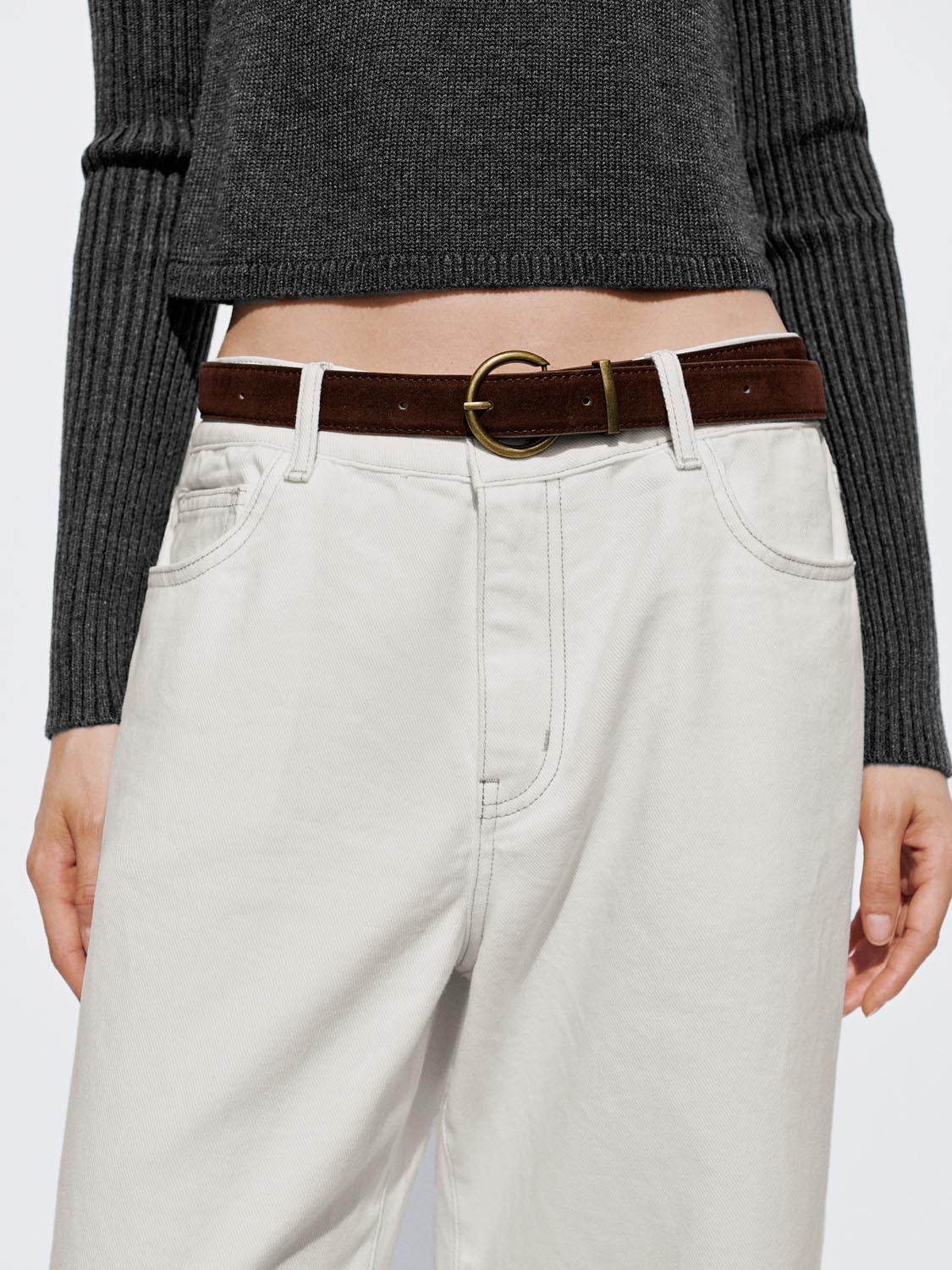 Belted Wide Leg Jeans - Image 5