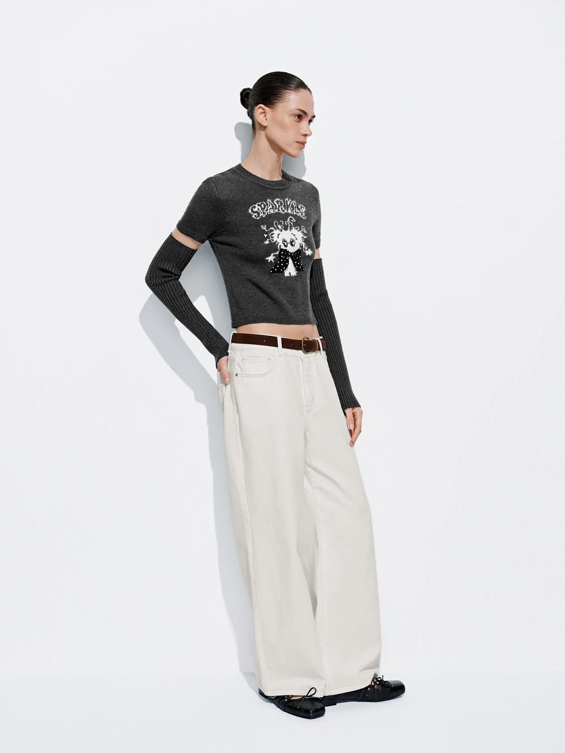 Belted Wide Leg Jeans - Image 7