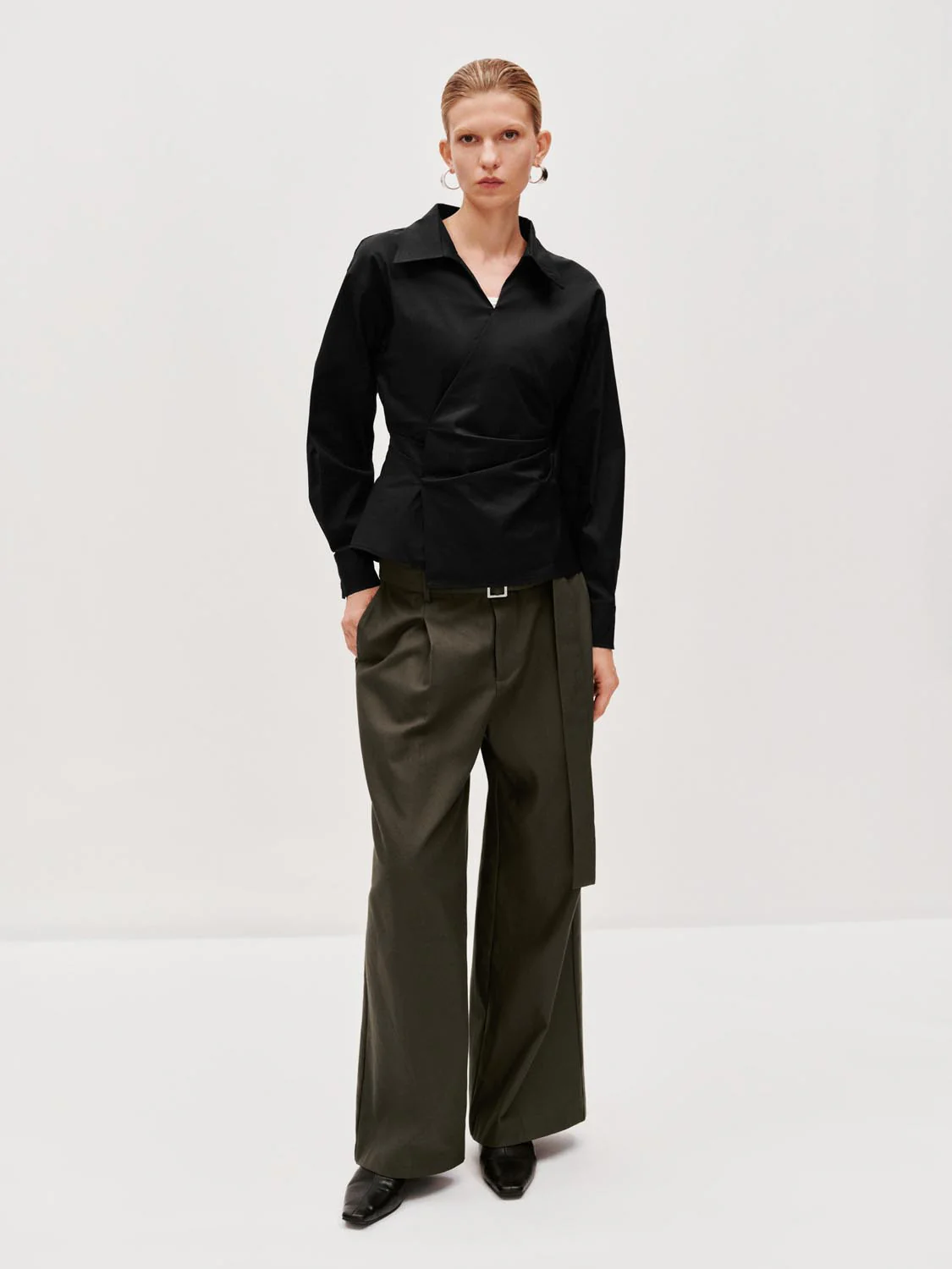 Belted Wide Leg Pants - Image 4