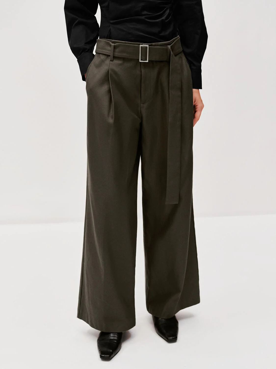 Belted Wide Leg Pants - Image 9