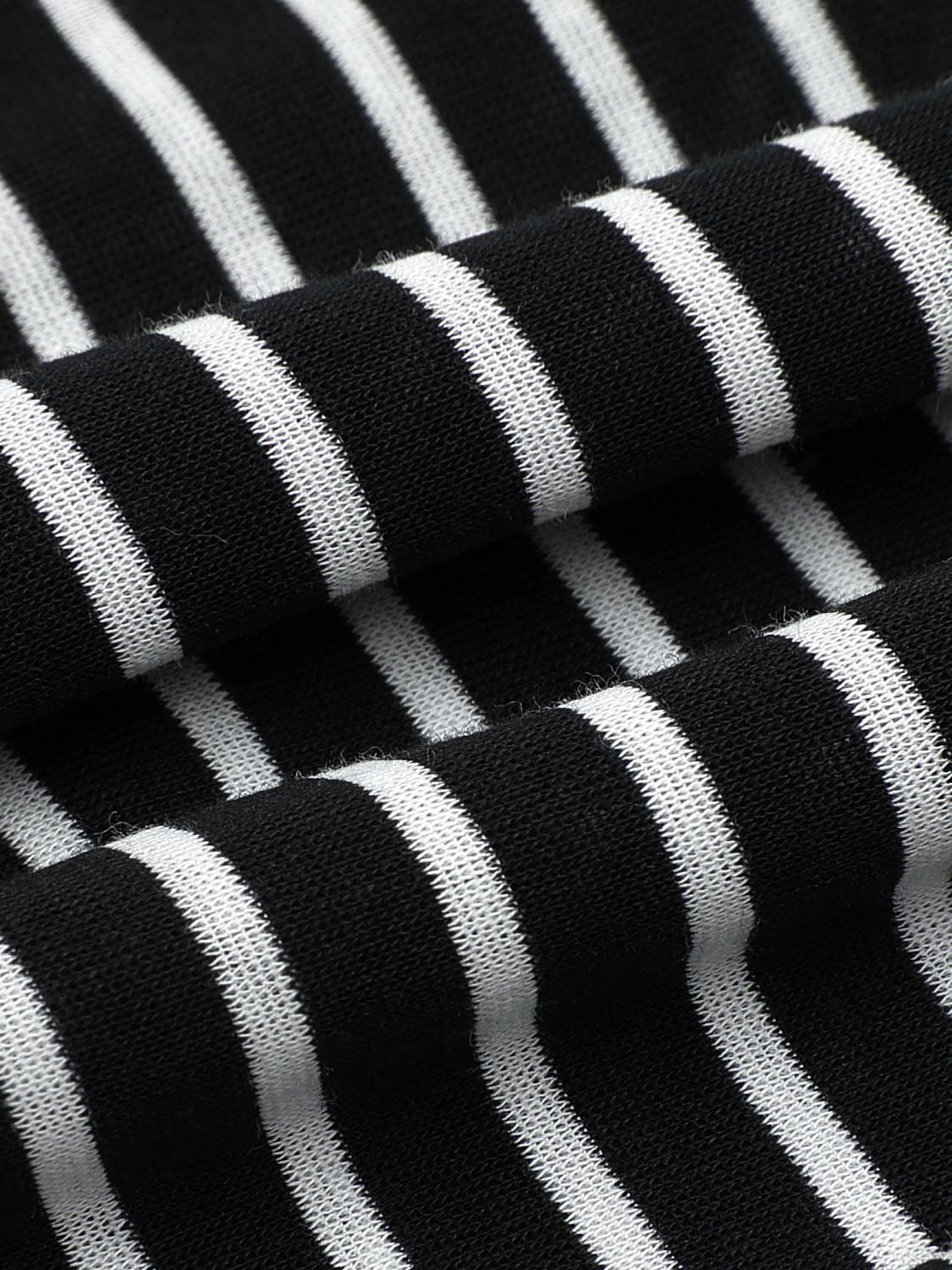 Boat Neck Striped Long Sleeve T-Shirts - Image 3