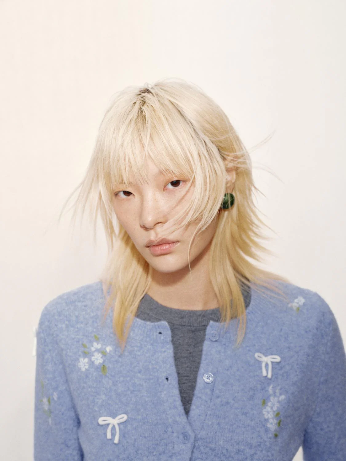 Bow Embellished Knitted Cardigans - Image 11
