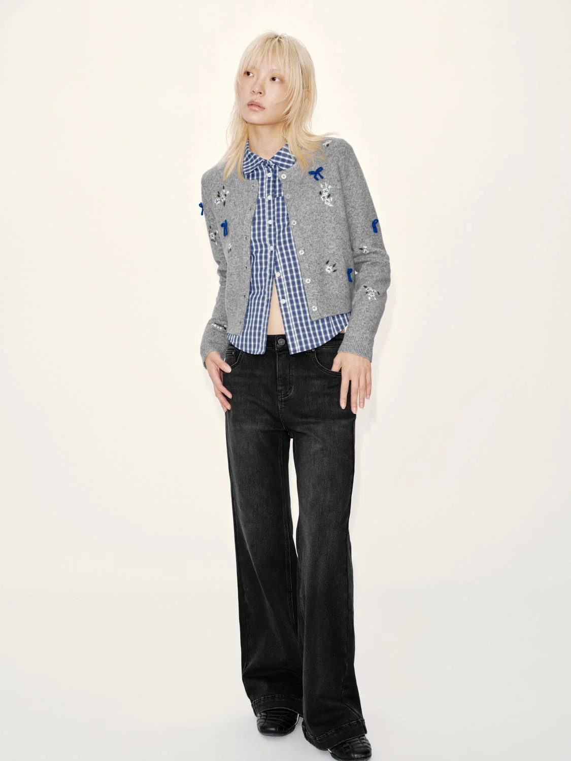 Bow Embellished Knitted Cardigans - Image 20