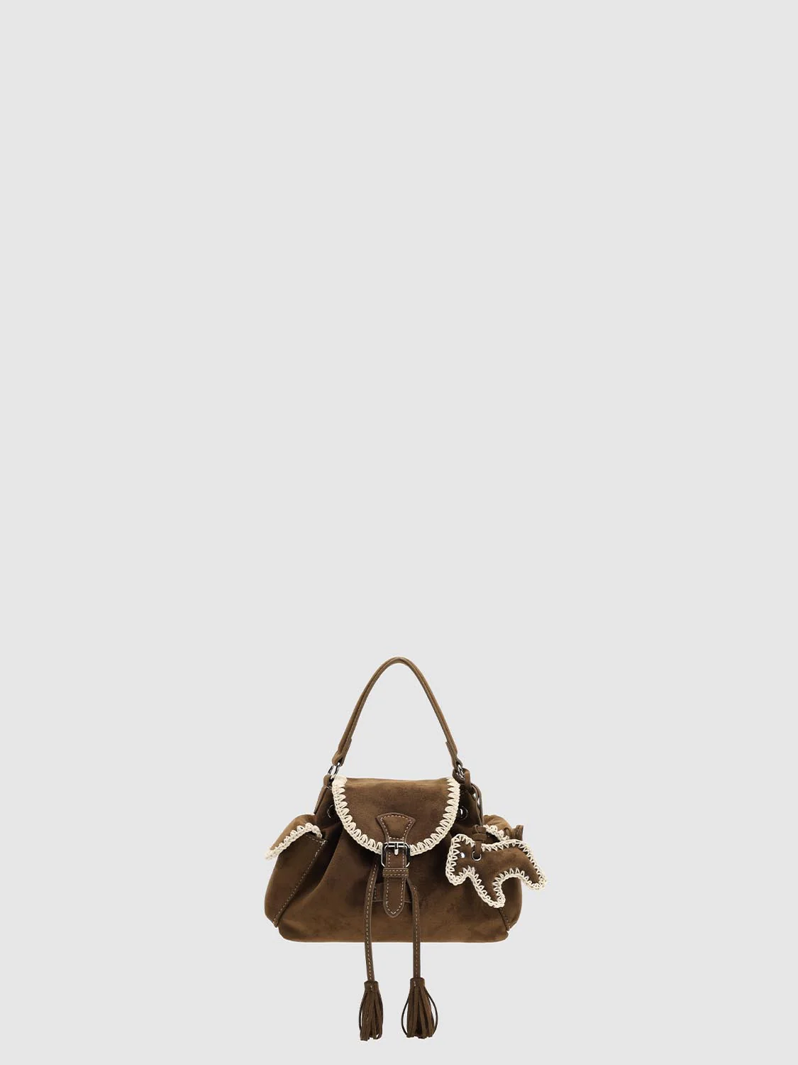 Braid Trim Pony Handle Shoulder Bags - Image 8