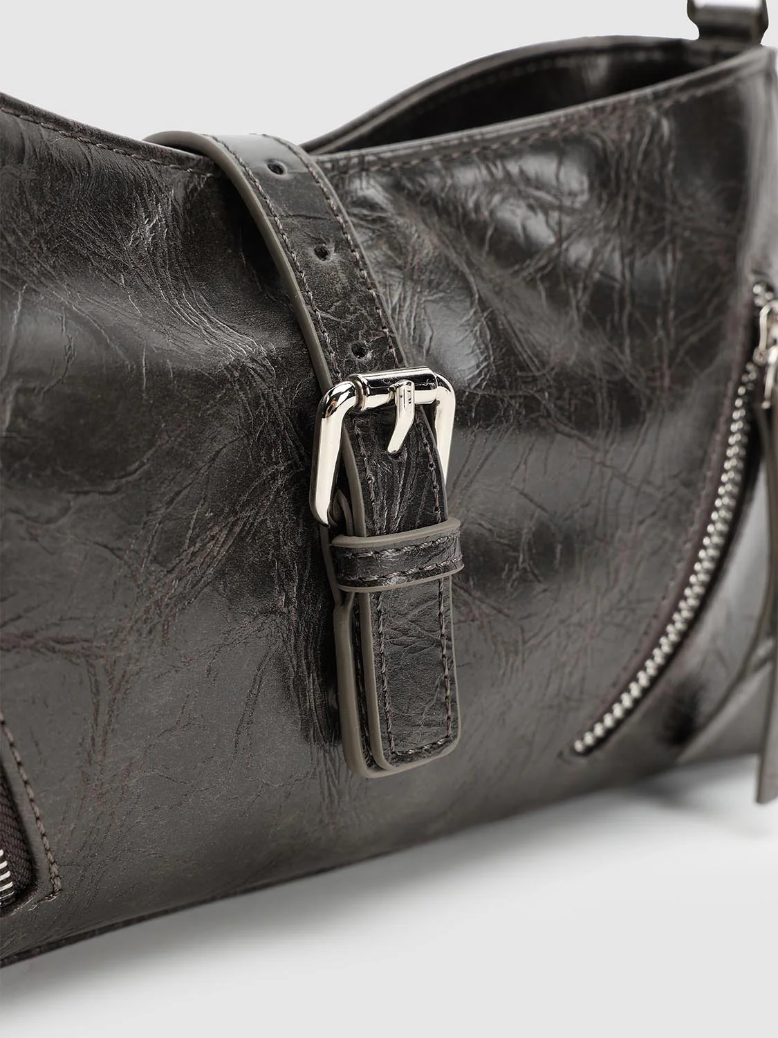 Buckle Detail Shoulder Bowling Bags - Image 4