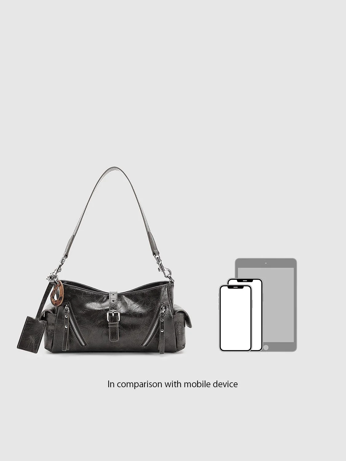 Buckle Detail Shoulder Bowling Bags - Image 7