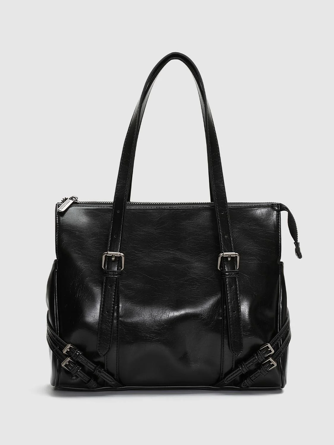Buckled Tote Shoulder Bags - Image 8