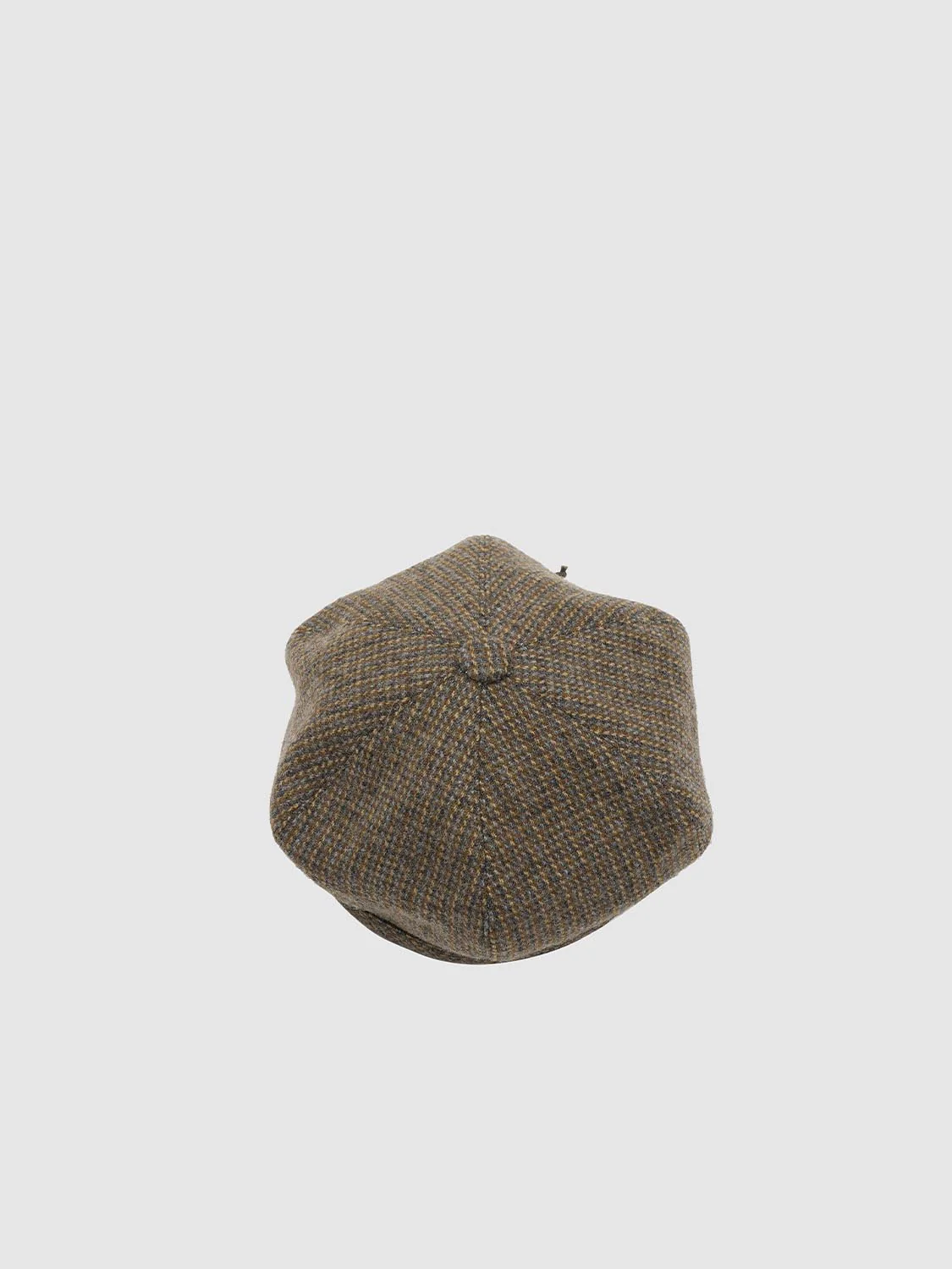 Bunny Embroidered Check Beret Hat - Image 2