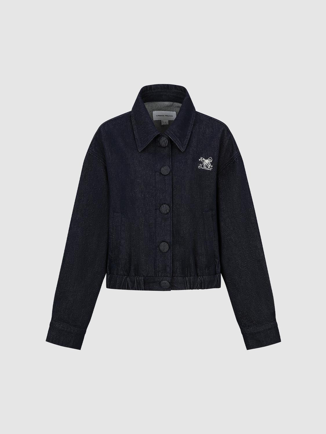Button Up Denim Bomber Jackets - Image 7