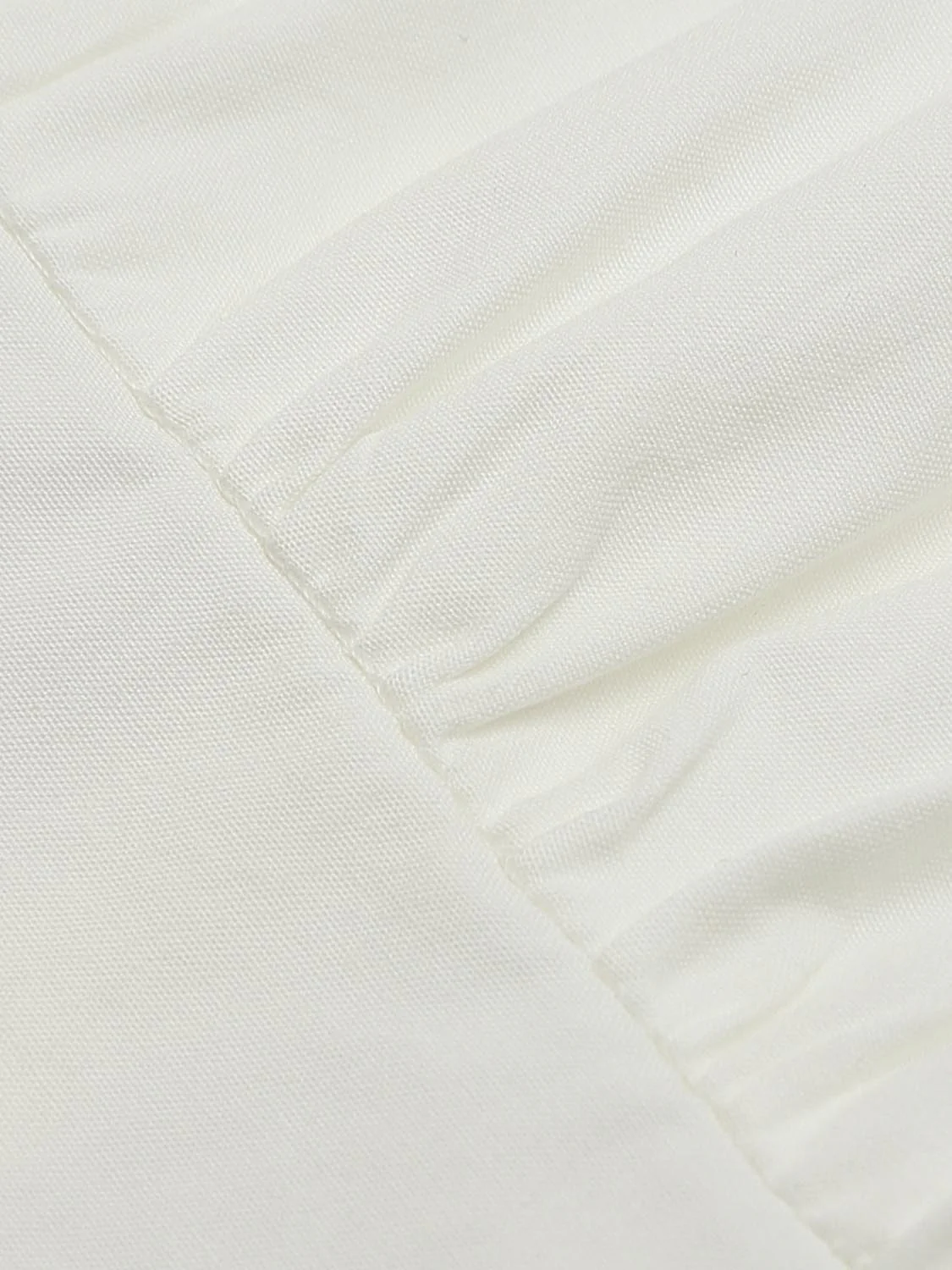 Capped Sleeve Ruffle Hem V-Neck Shirts - Image 8