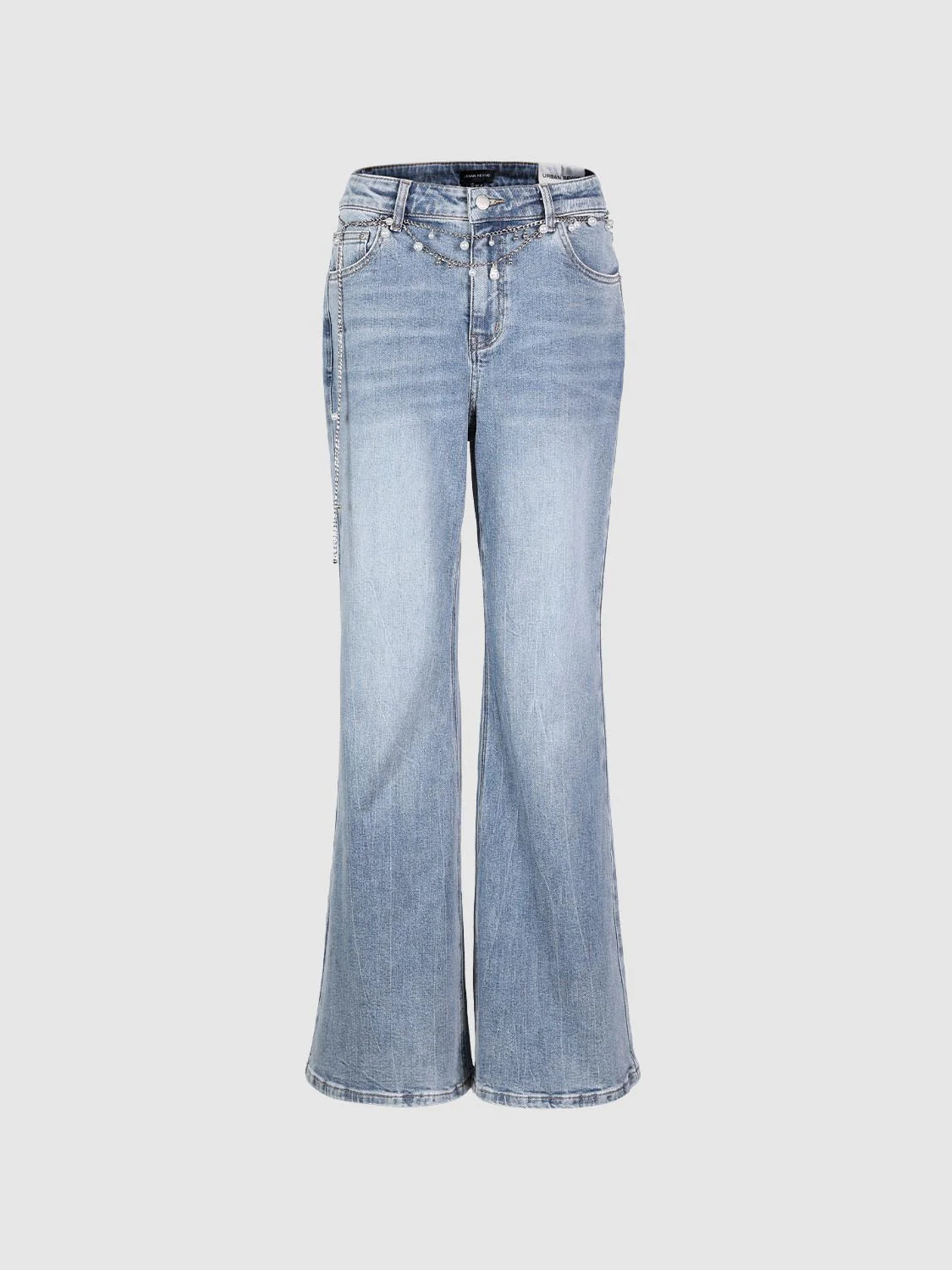 Chain Detail Flare Leg Jeans - Image 2