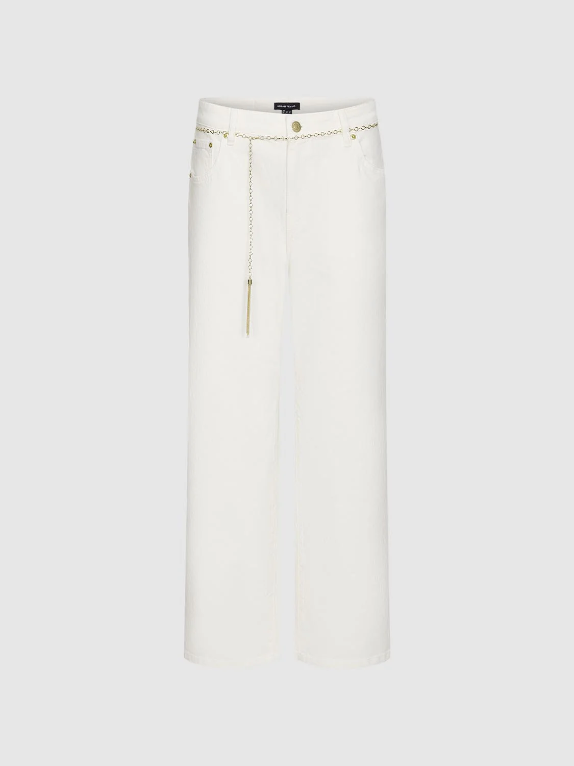 Chain Detail Wide Leg Jeans - Image 2