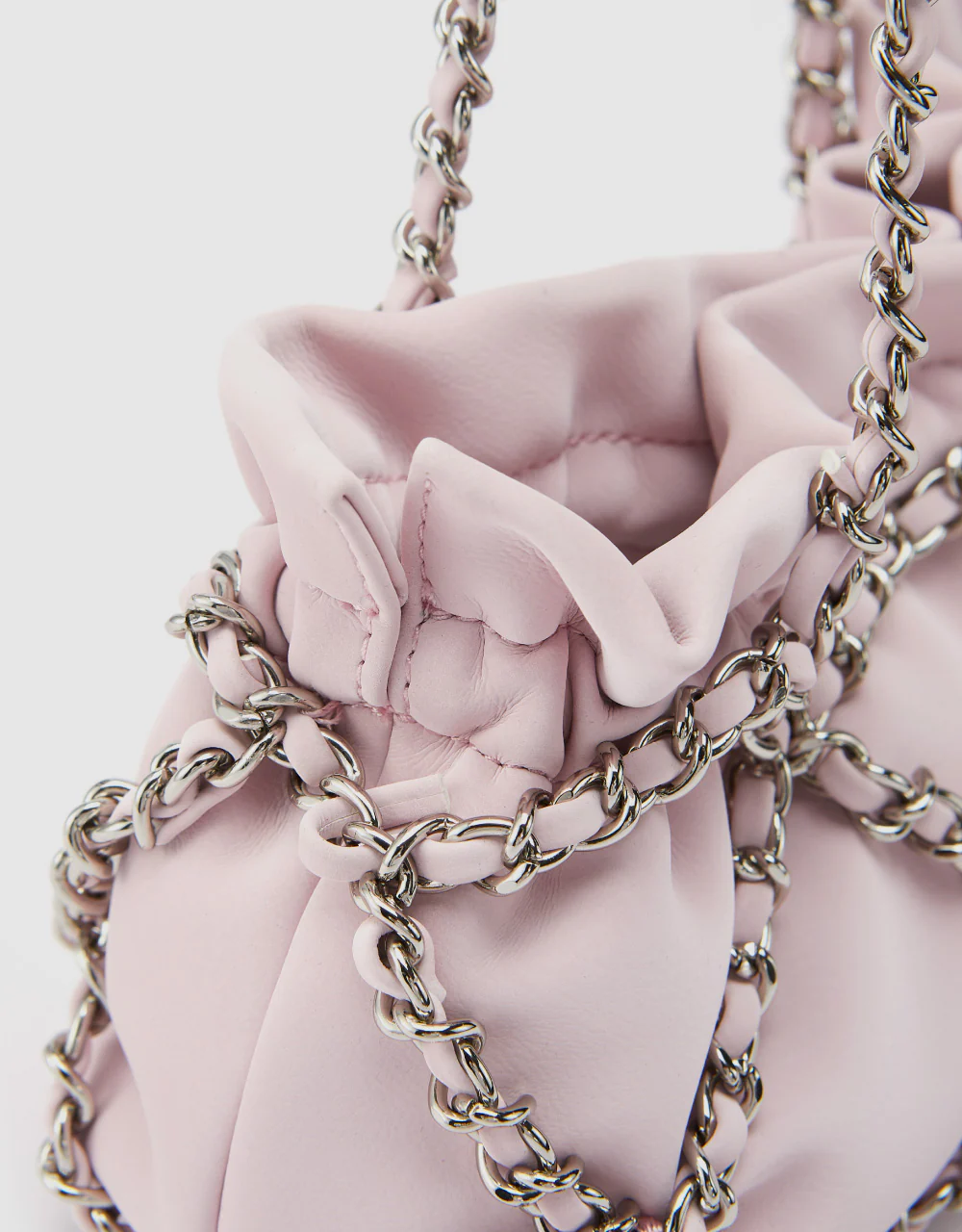 Chain Ruched Shoulder Bag - Image 4