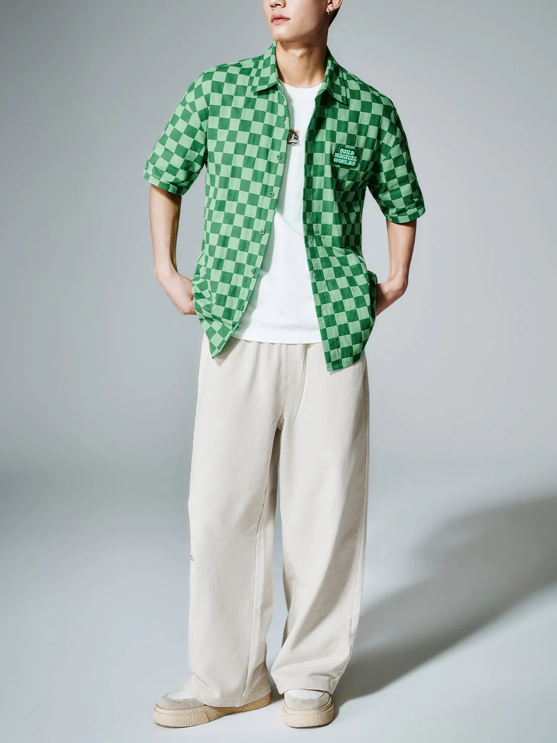 Checkered Pattern Short Sleeve Shirts - Image 5