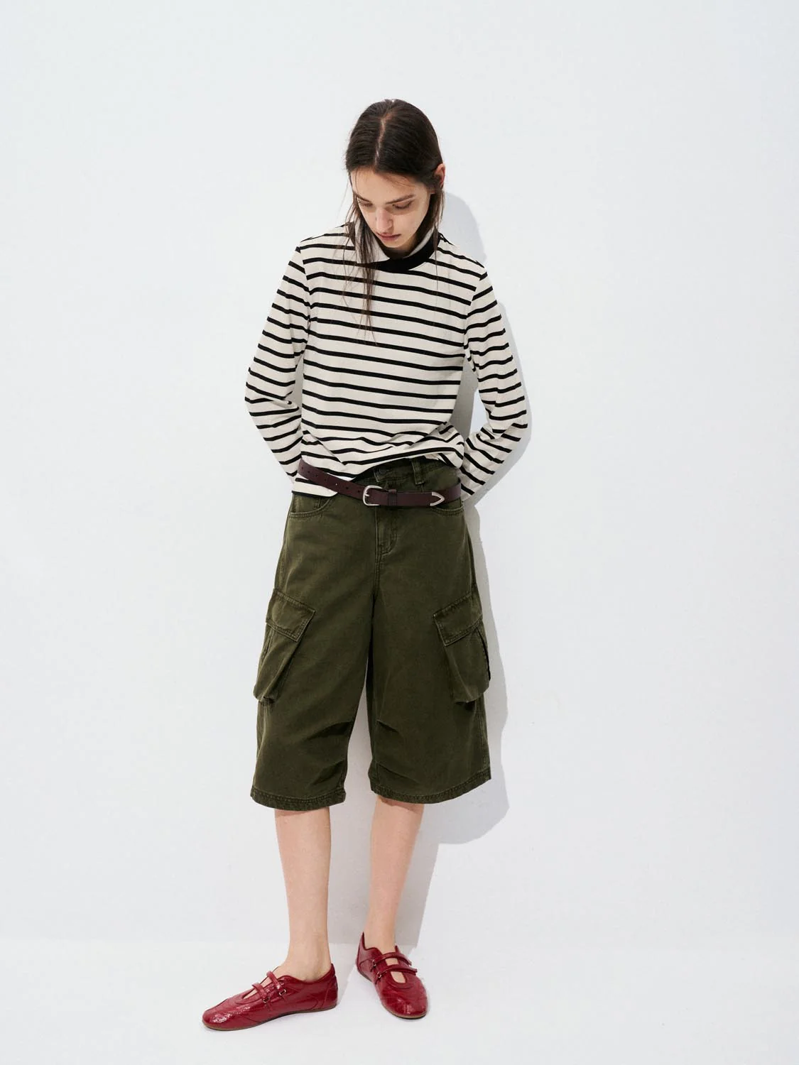 Collar Striped Long Sleeve T-Shirts - Image 5