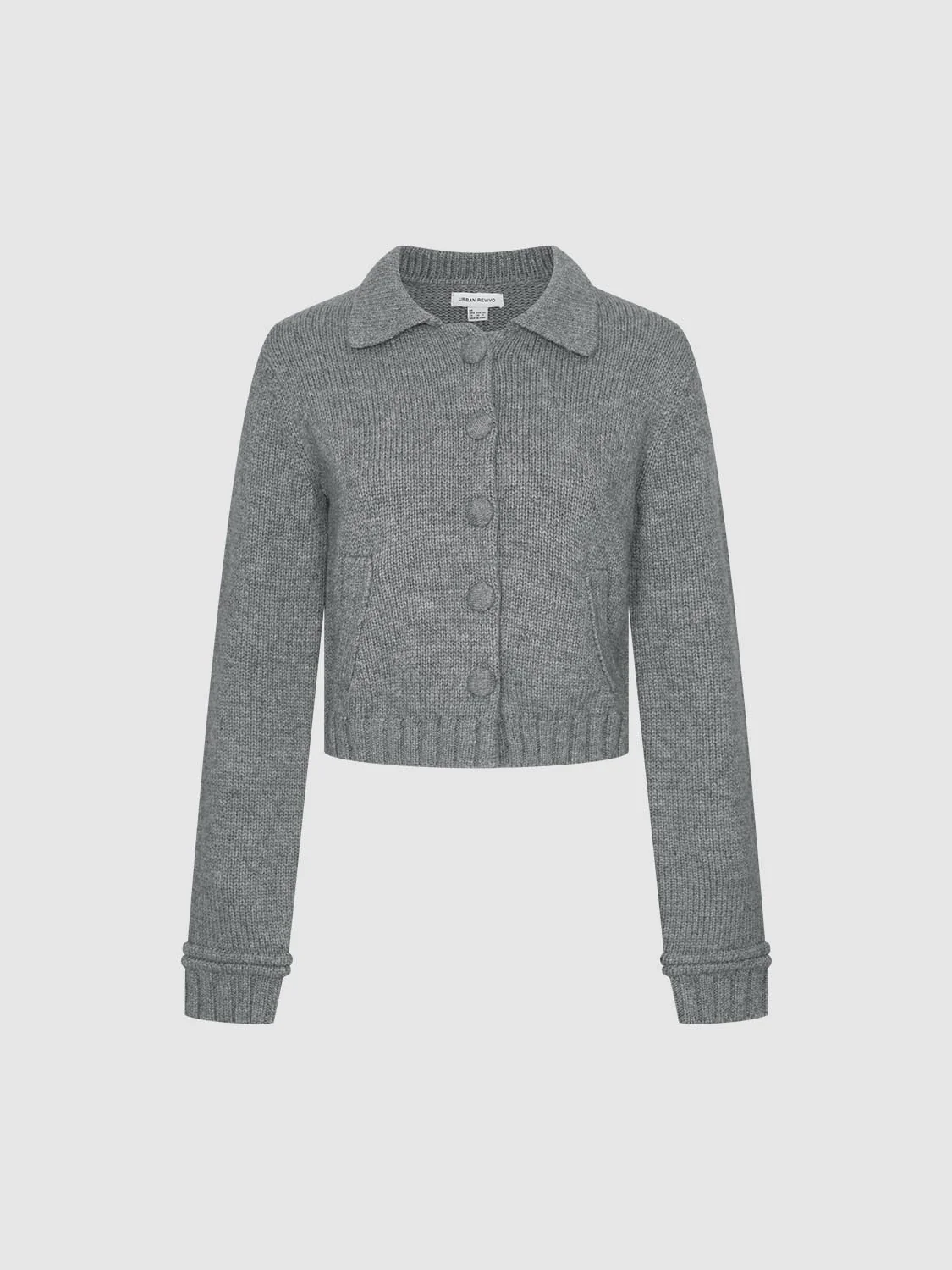 Collared Button Up Knitted Cardigans - Image 7