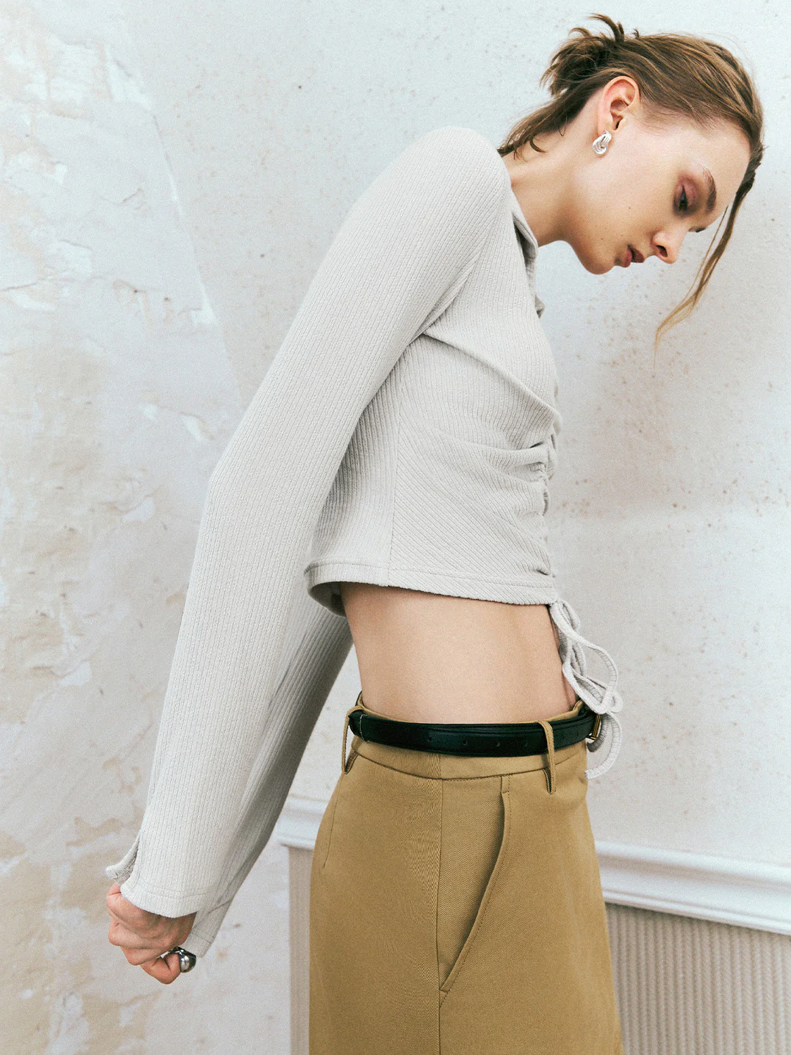 Collared Neck Skinny T-Shirt - Image 2