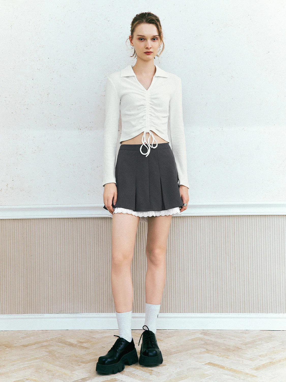 Collared Neck Skinny T-Shirt - Image 22