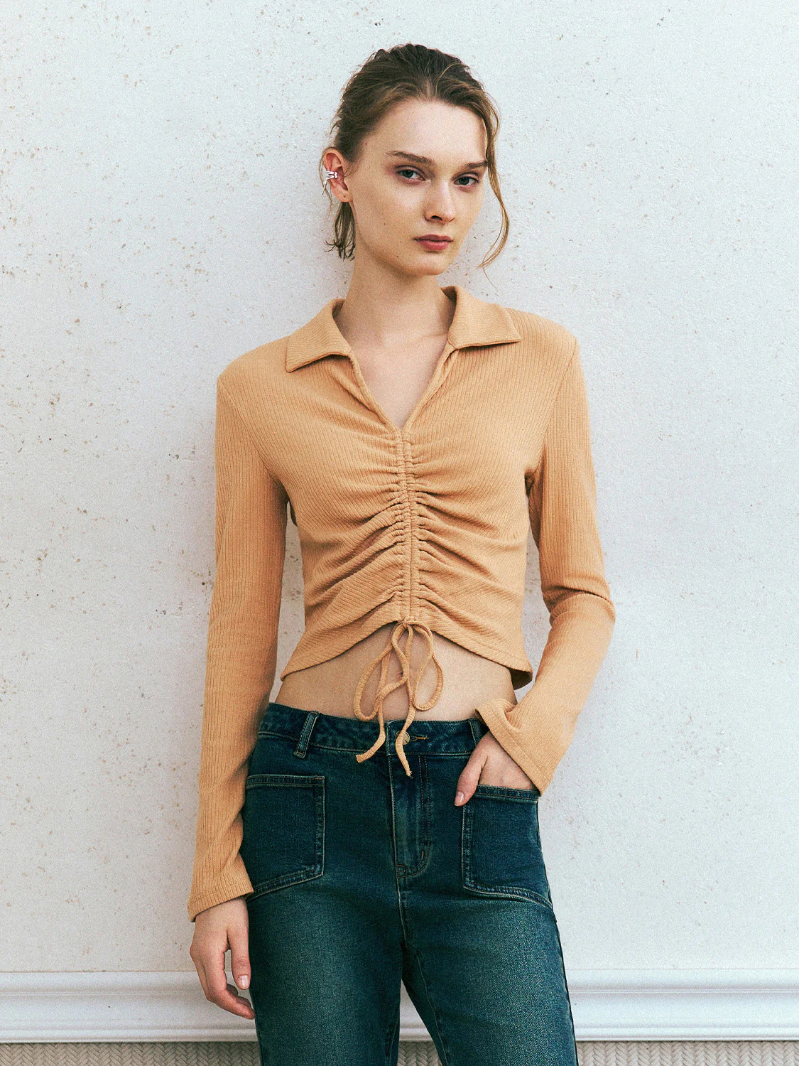 Collared Neck Skinny T-Shirt - Image 27