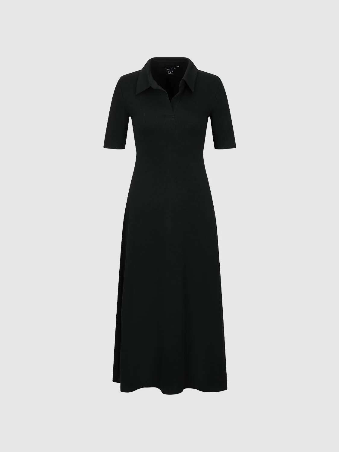 Collared Short Sleeve A-Line Midi Dresses - Image 15