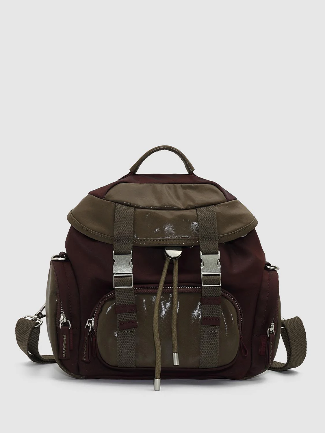 Contrast Buckle Detail Drawstring Mini Backpacks - Image 8