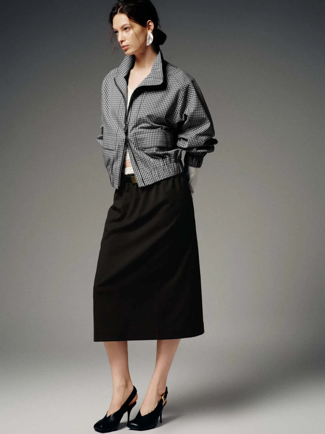 Contrast Check Bomber Jackets - Image 4