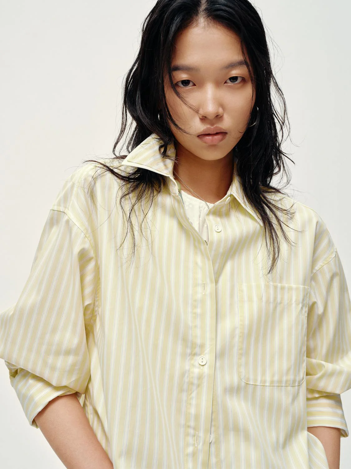 Contrast Hem Striped Shirts - Image 3