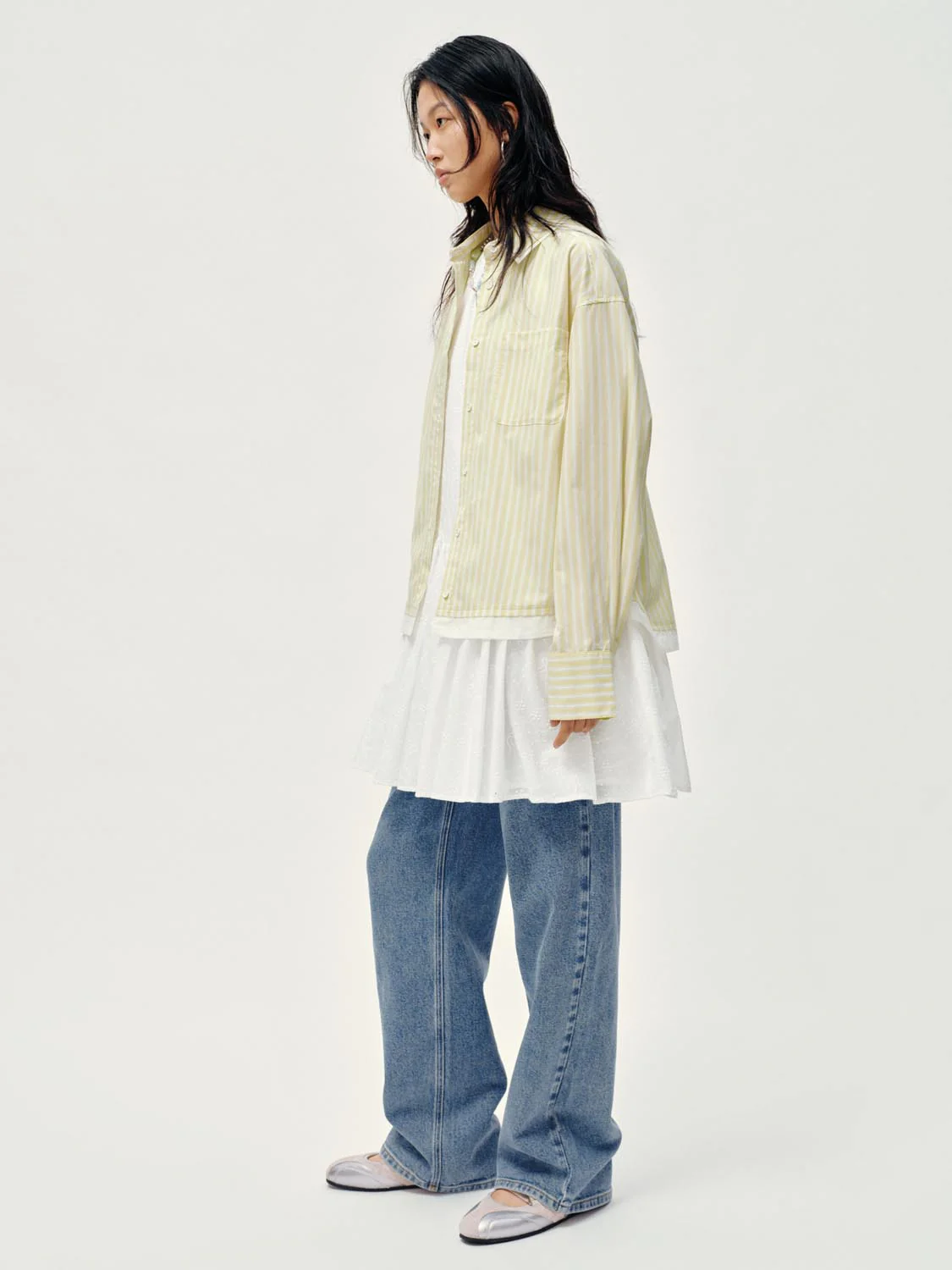Contrast Hem Striped Shirts - Image 5