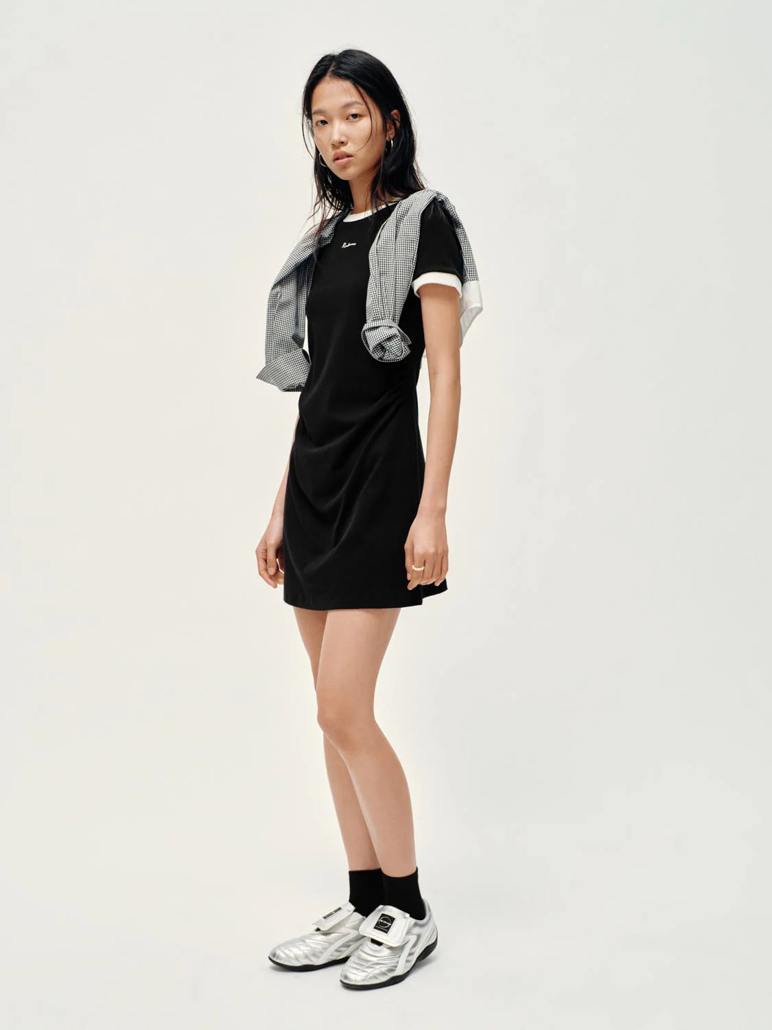 Contrast Trim Nipped Waist A-Line Midi Dresses - Image 12