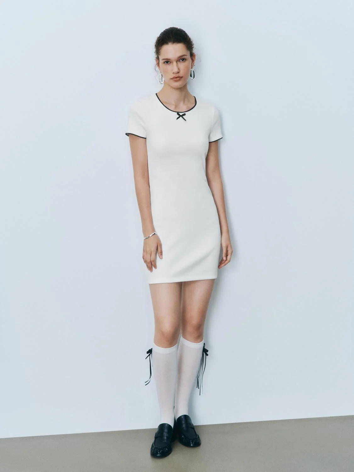 Contrast Trim Skinny-Fit Dresses - Image 4