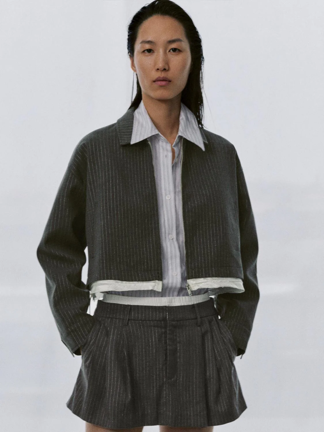Contrast Trim Striped Jackets - Image 4