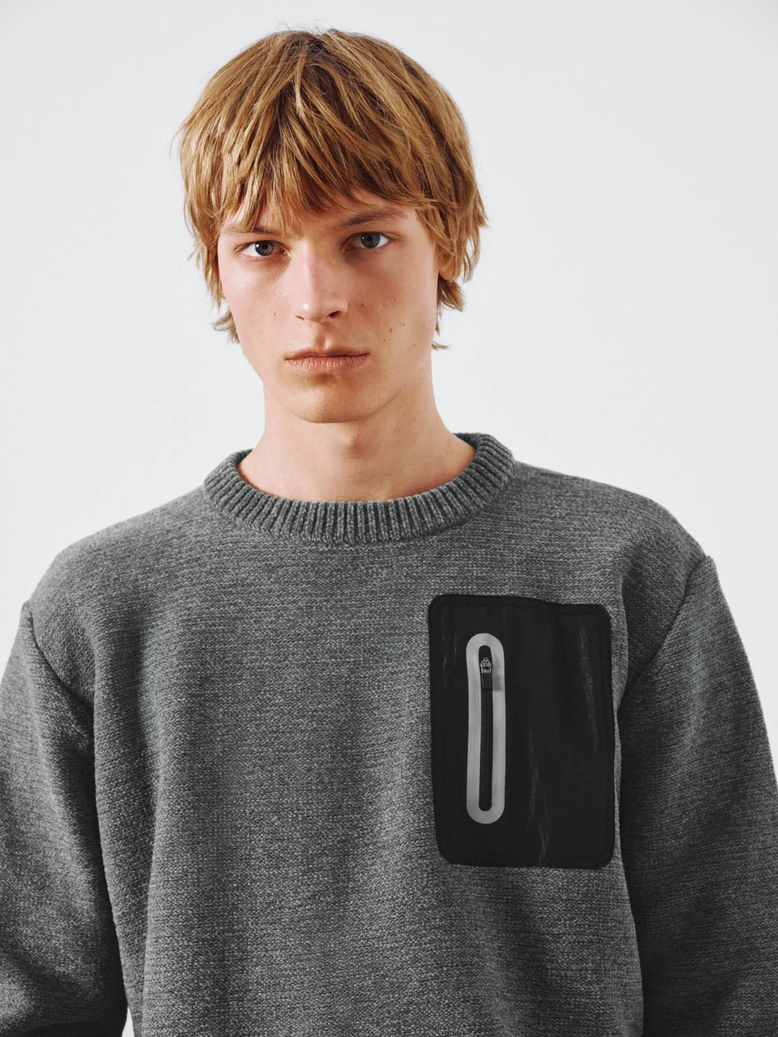 Contrast Zip Detail Long Sleeve Knitted T-Shirts - Image 3