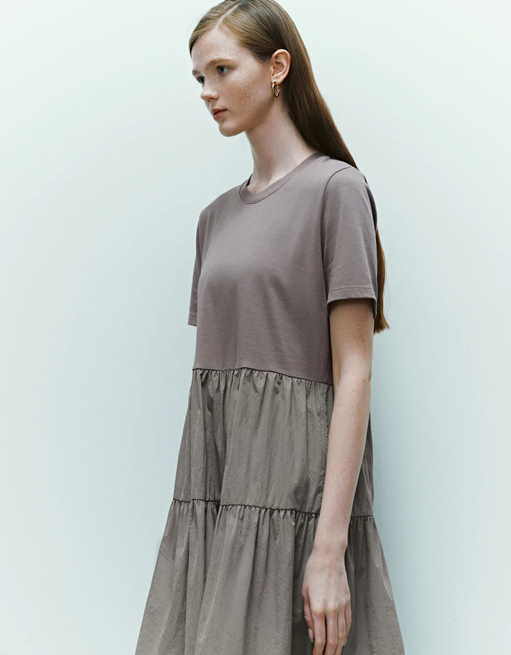Crew Neck A-Line Dress - Image 3