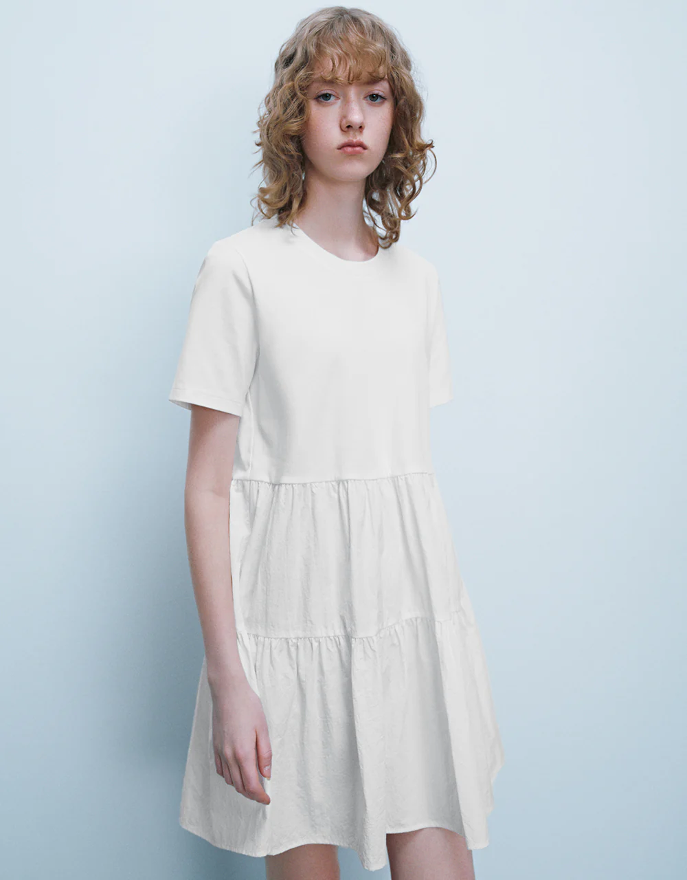 Crew Neck A-Line Dress - Image 9