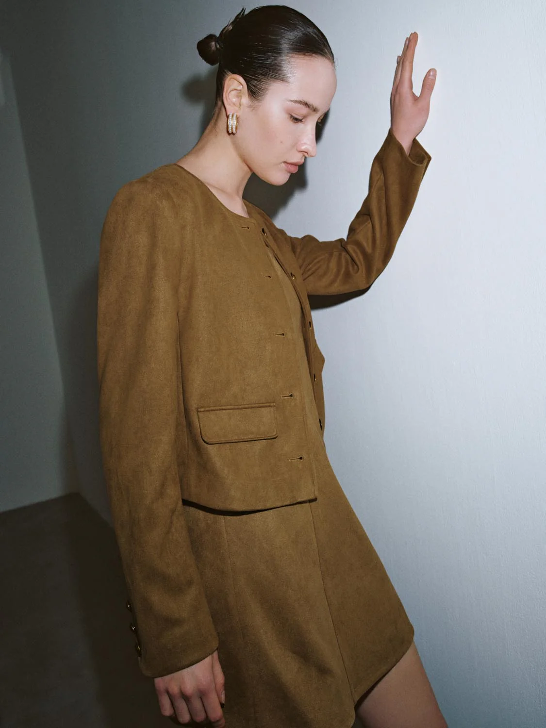Crew Neck Button Up Jackets - Image 10