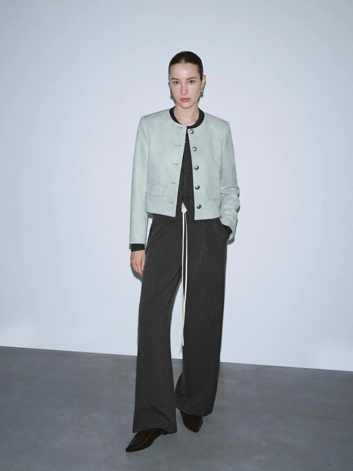 Crew Neck Button Up Jackets - Image 4