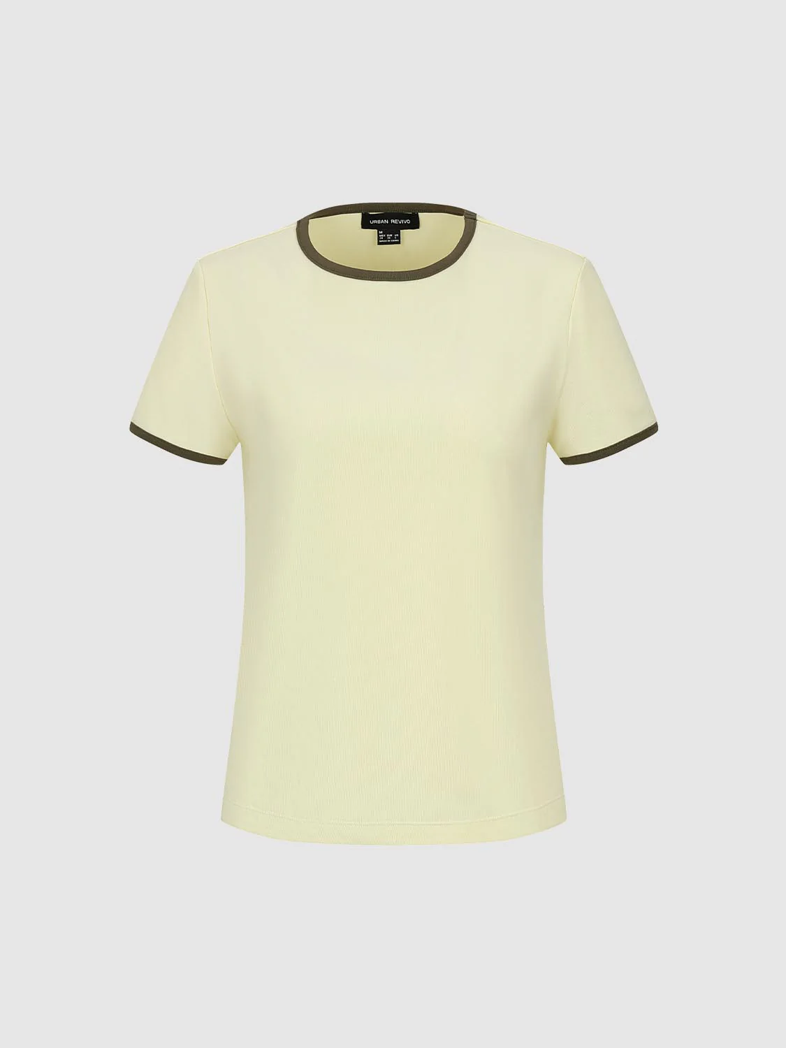Crew Neck Contrast Trim T-Shirts - Image 14
